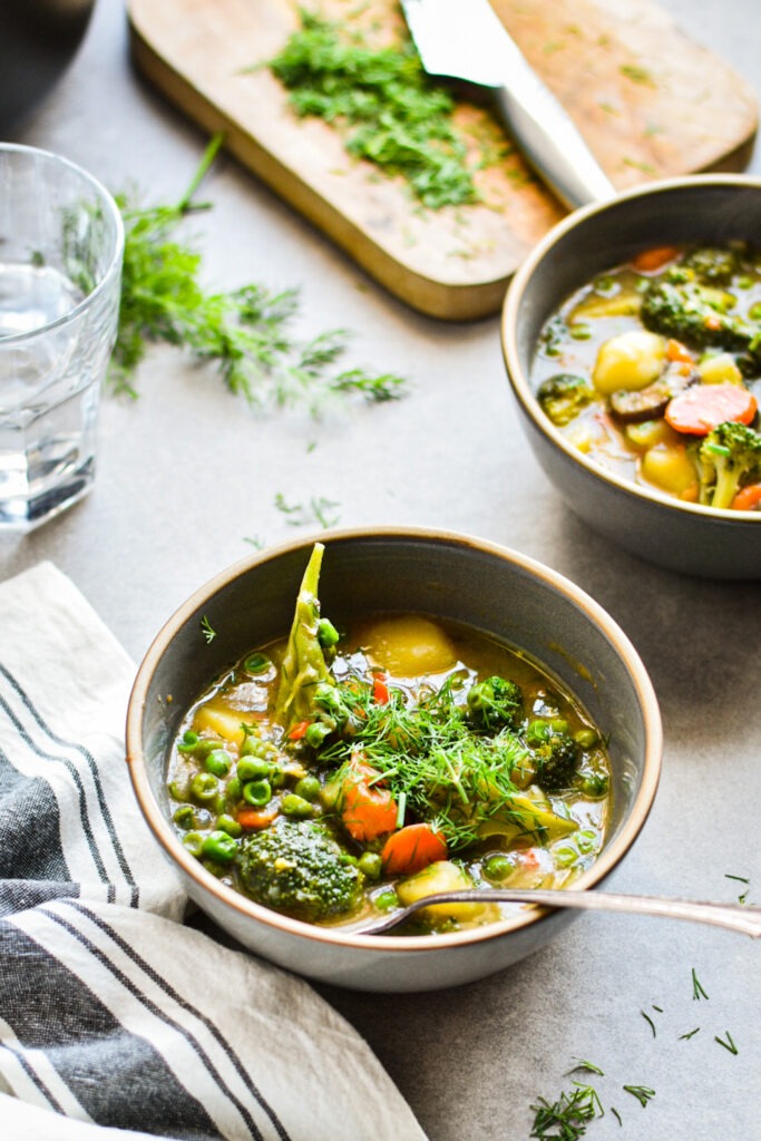 Broccoli and Peas Soup