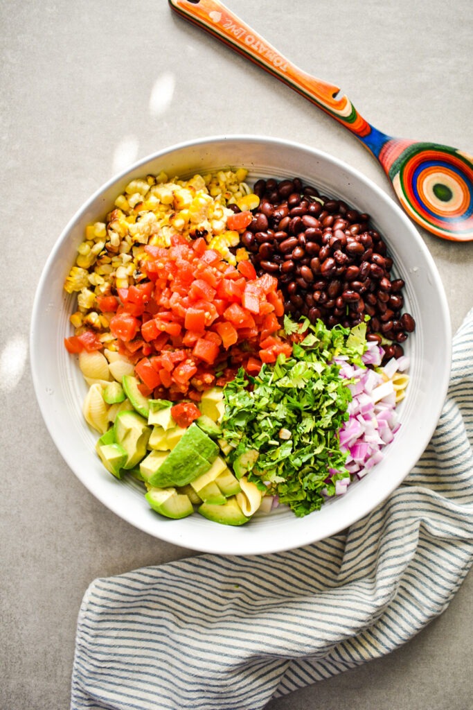Tex-Mex Pasta Salad Ingredients