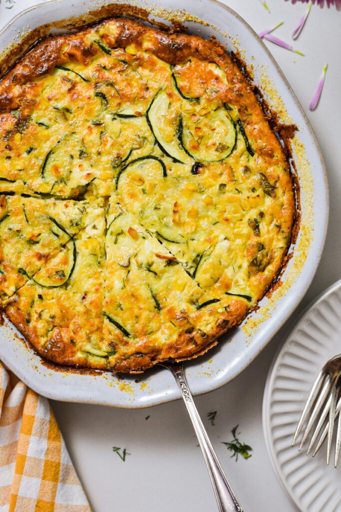 Zucchini and Corn Quiche