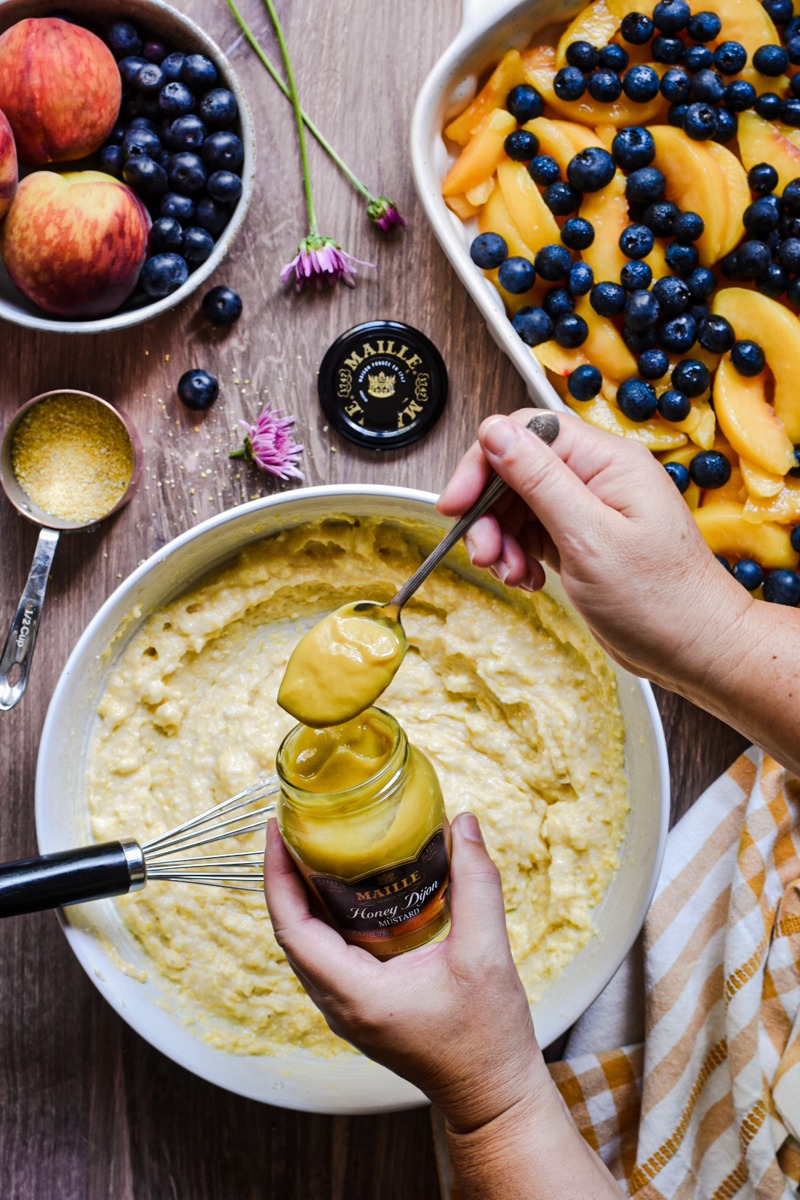 Peach and Blueberry Cobbler