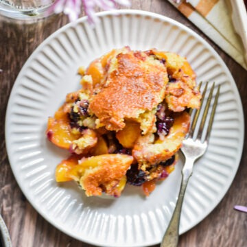 Peach and Blueberry Cobbler