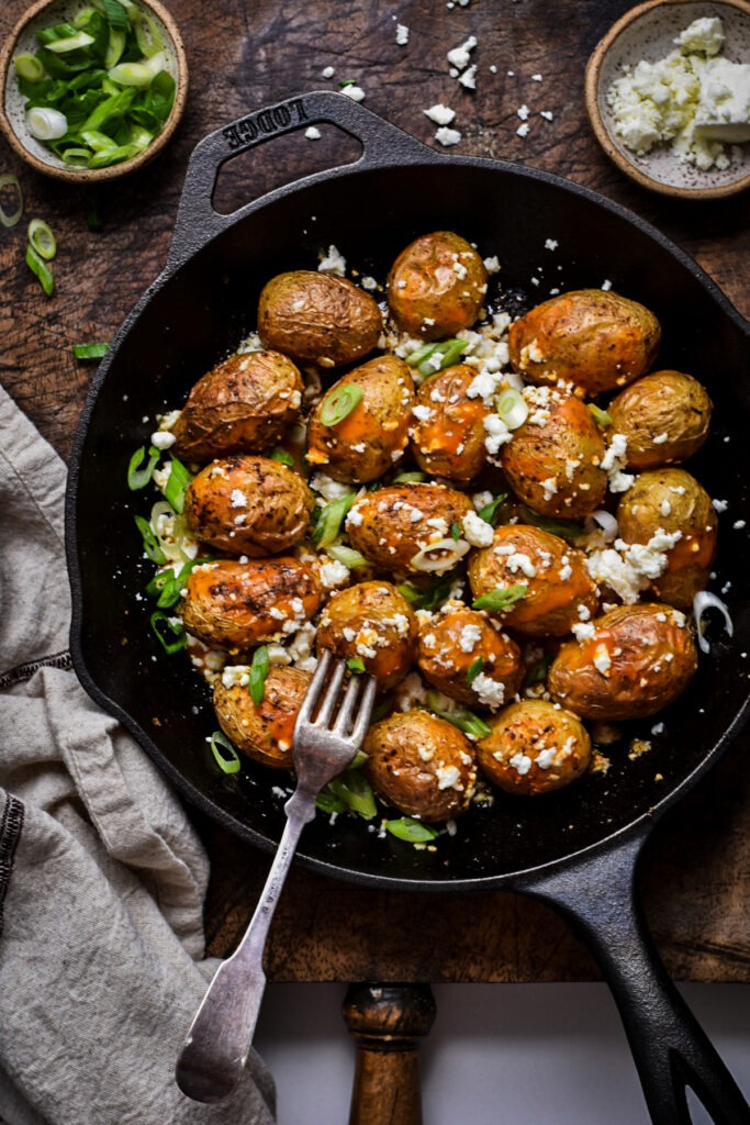 Roasted Buffalo and Feta Potatoes-2