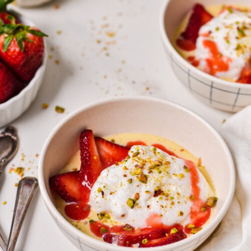 Strawberry Floating Island