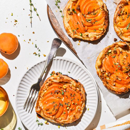 image of mini goat cheese apricot galettes