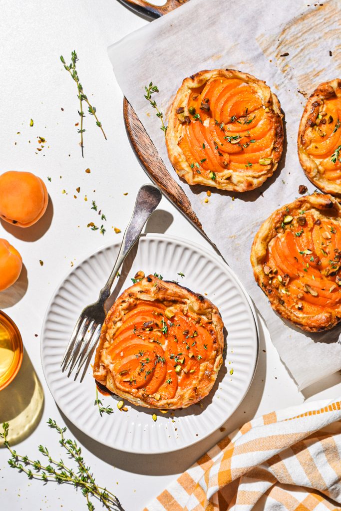 image of mini goat cheese apricot galettes